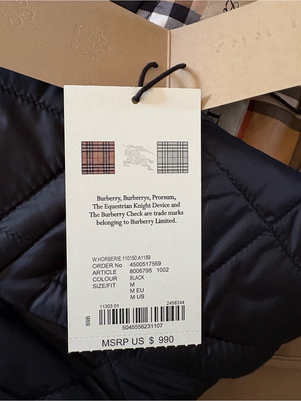 Burberry Double Breasted Trench Coat NWT Sz. M - Picture 11 of 15